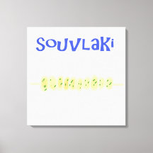 souvlaki art de peinture de nourriture grecque