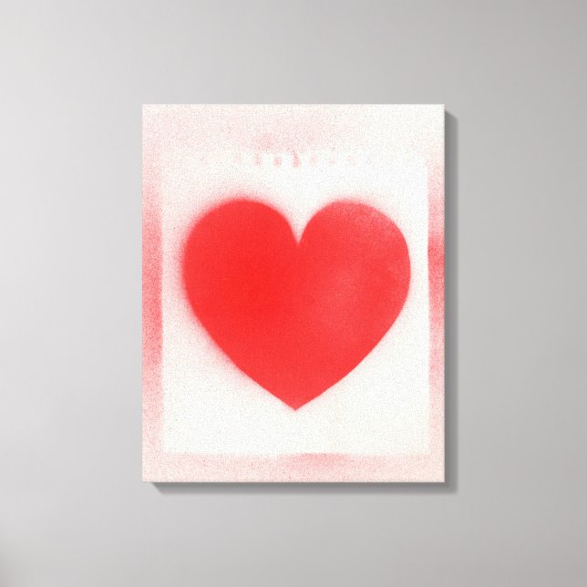 Toile Soyez mon coeur rouge Valentine (Recto)