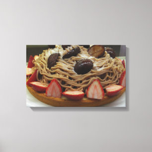 Toile Spaghetti japonais et gâteau aux fraises