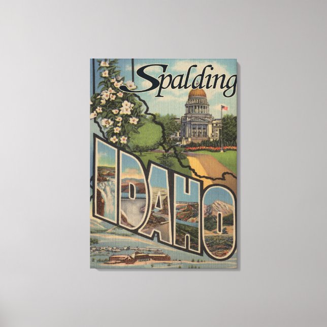 Toile Spalding, Idaho - Scènes de grandes lettres (Recto)