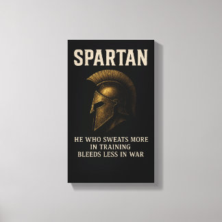 Toile Spartan Motivation Wall Art, Motivational Quote,