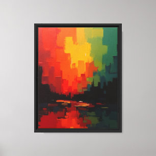 Toile Spectrum Skyline : Reggae City Abstrait