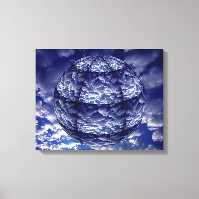 Toile Sphère 3D de nuage abstrait (Recto)