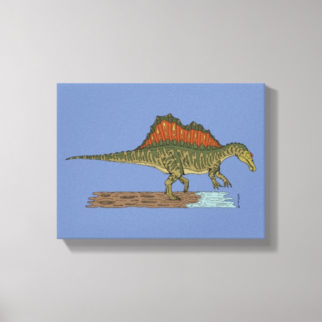 Toile Spinosaure de Dinosaure Crétacé (Recto)