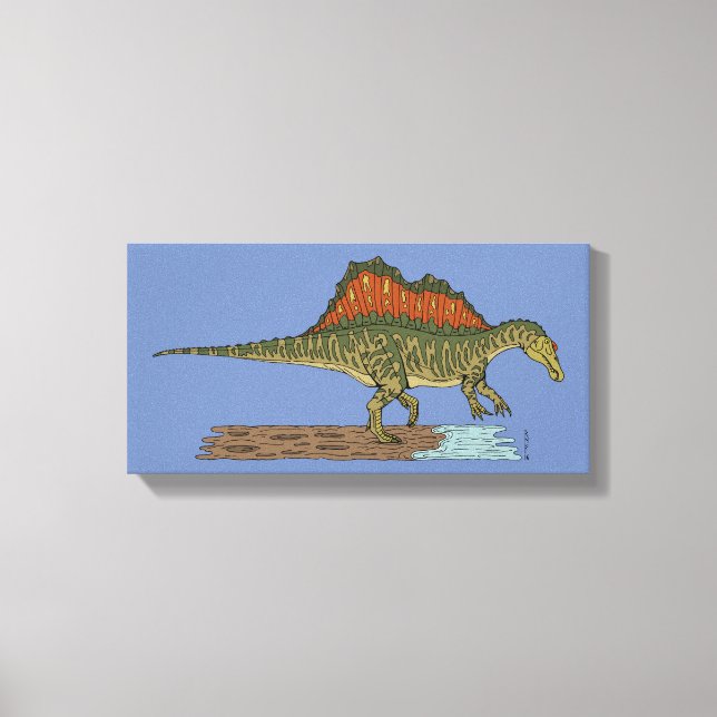 Toile Spinosaure de Dinosaure Crétacé (Recto)