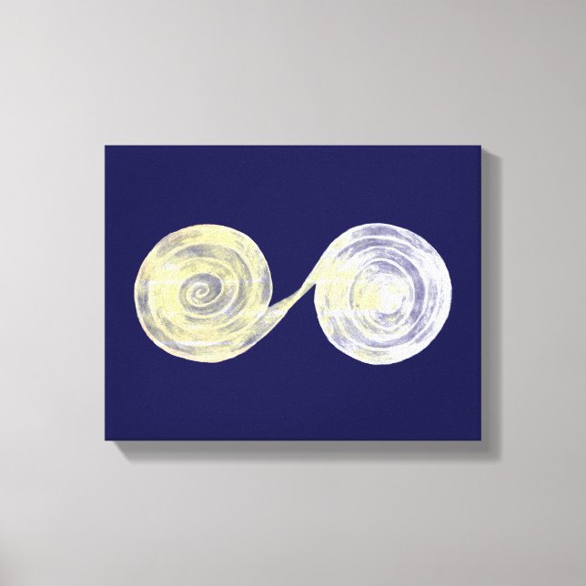 Toile Spirals White Canvas Print (Recto)