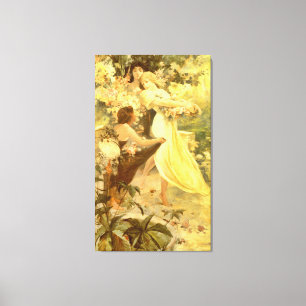 Toile Spirit of Spring par Alphonse Mucha