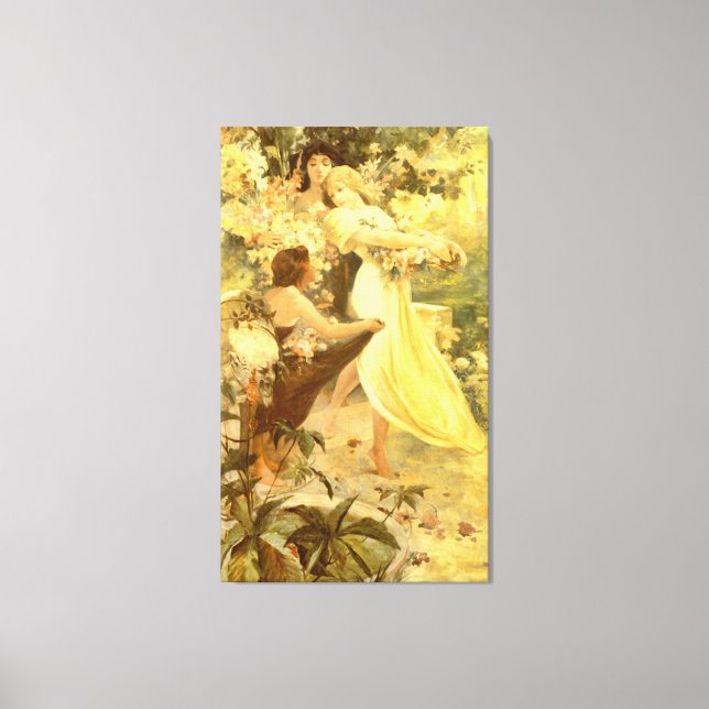Toile Spirit of Spring par Alphonse Mucha (Recto)