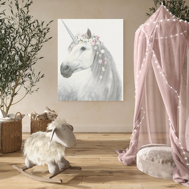 Toile Spirit Unicorn avec fleurs à Mane (Créateur téléchargé)
