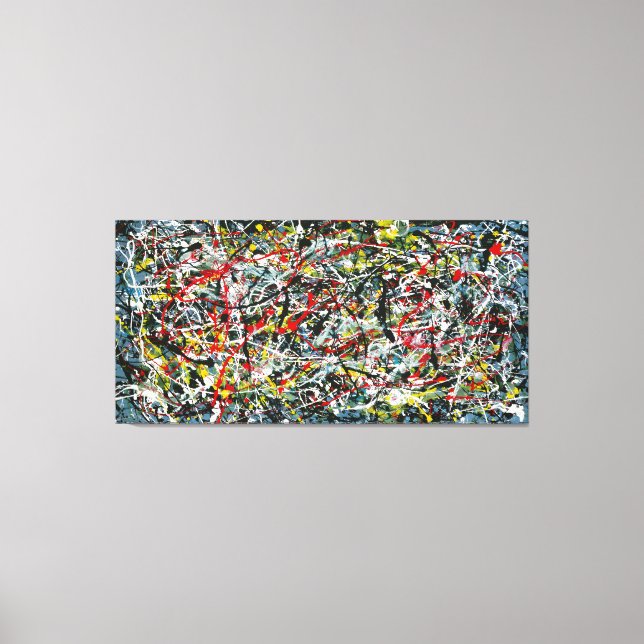 Toile SPLATTER COLORÉ IV - Peinture d'action -Abstrait- (Recto)