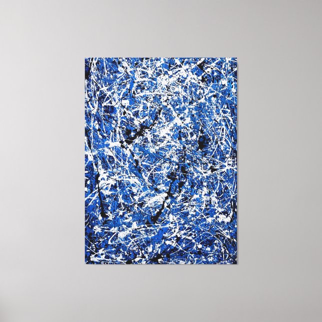 Toile SPLATTER COLORÉ IX - Peinture d'action -Abstrait- (Recto)