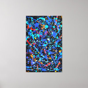 Toile SPLATTER COLORÉ XIX - Peinture d'action -Abstrait-