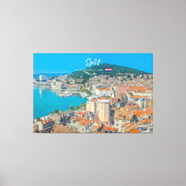 Toile Split, Croatie - Ville côtière (Recto)