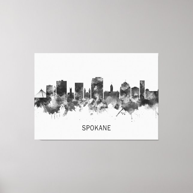 Toile Spokane Washington Skyline (Recto)