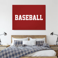 Sportif Athlétique Texte BASEBALL Blanc Sur Fond R