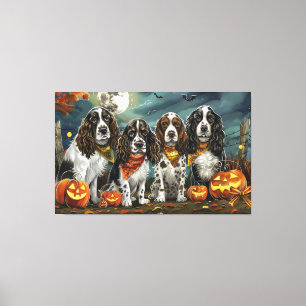 Toile Springer Spaniel Halloween Éffrayant