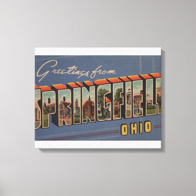 Toile Springfield, Ohio - Scènes de grandes lettres (Recto)