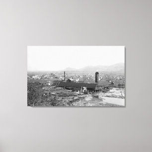 Toile Springfield, OU moulins de vue de ville et de bois