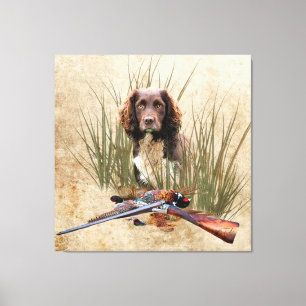 Toile Sprocker Spaniel Tapestry Poster Triptyque Acryliq