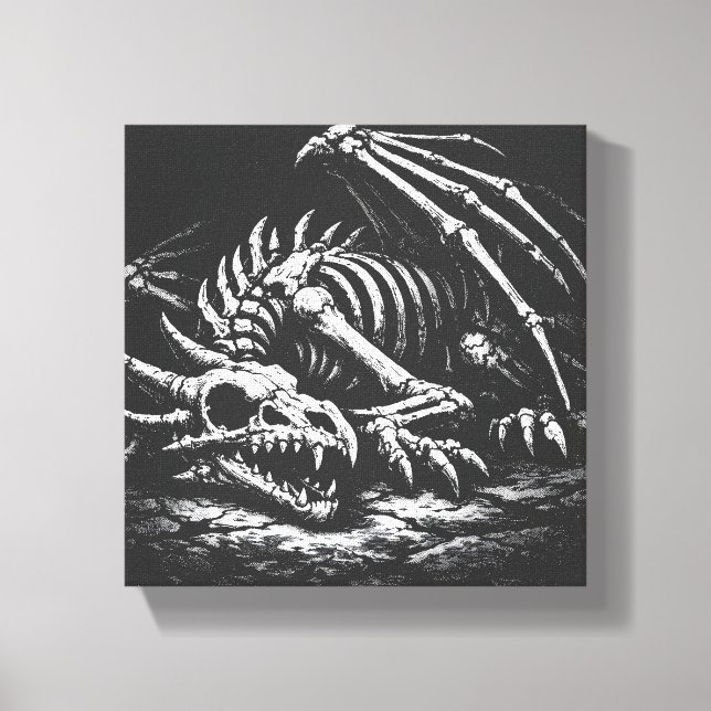 Toile Squelette de dragon — par BurnsInHell (Recto)