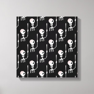Toile Squelette d'Halloween avec épée