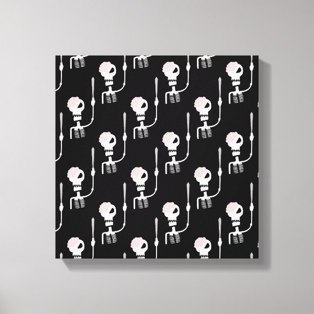 Toile squelette d'Halloween avec une épée  (Recto)