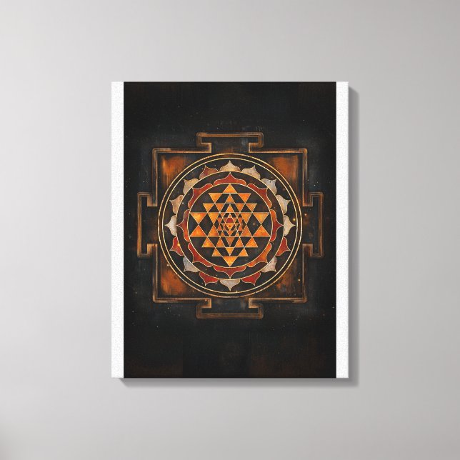 Toile Sri Chakra Canvas Wall Art (Recto)