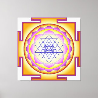 Toile Sri Yantra Chakra Shiva Shakti Navayoni Goddess 
