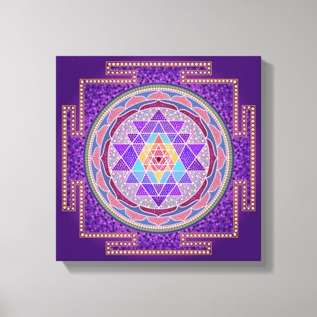 Toile Sri Yantra violet (Recto)