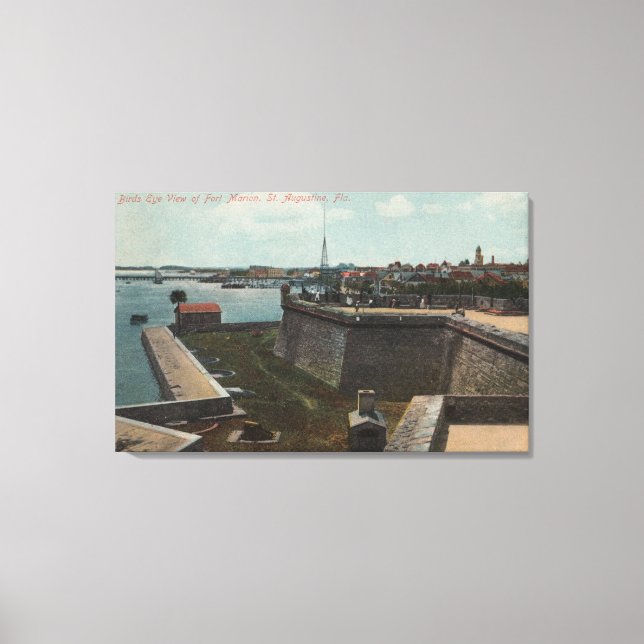 Toile St. Augustine, Floride - Aérien de Ft. Marion (Recto)