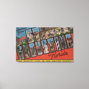 Toile St. Augustine, Floride - Grandes Lettres Scènes 2