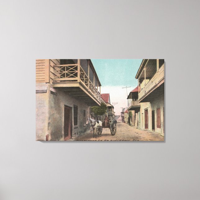 Toile St. Augustine, Floride - Vue de Charlotte St. (Recto)