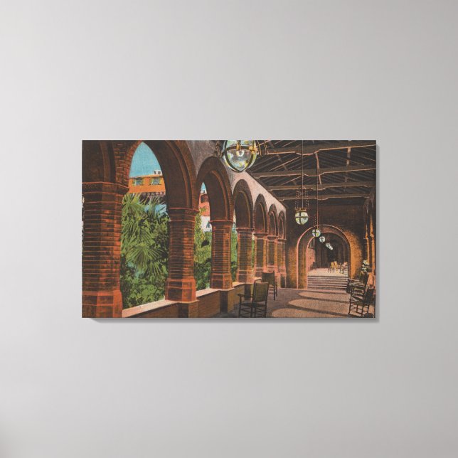 Toile St. Augustine, Floride - Vue de l'hôtel Ponce de (Recto)