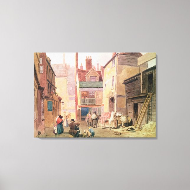 Toile St. Bartholomew Close, Smithfield, Londres, 1850 ( (Recto)