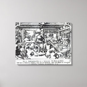 Toile St Eligius en tant qu'orfèvre dans son atelier