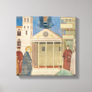 Toile St Francis a honoré par un homme simple, 1297-99