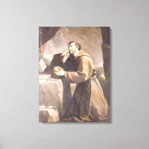Toile St Francis d'Assisi à la prière