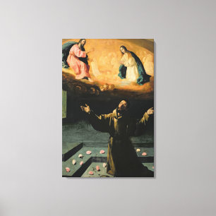 Toile St Francis d'Assisi, le miracle des roses