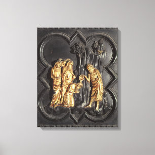 Toile St John le baptiste baptisant en rivière