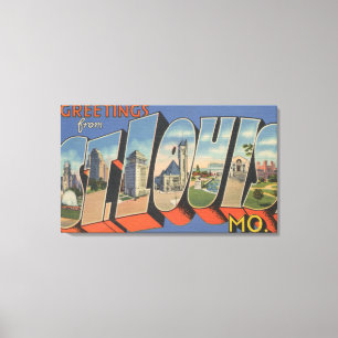Toile St Louis, Missouri - grandes scènes de lettre