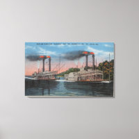 St. Louis, MO - Vue de Natchez et Robert E. Lee
