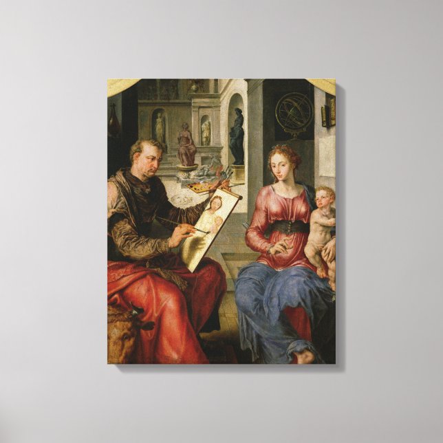Toile St. Luke Peinture de la Vierge, c.1545 (Recto)