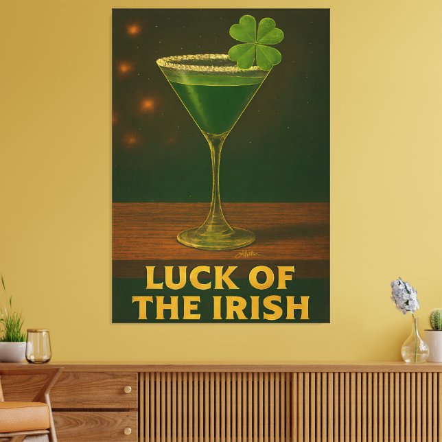 Toile St. Patrick's Day Luck Of The Irish Clover Martini (Insitu(Salon))