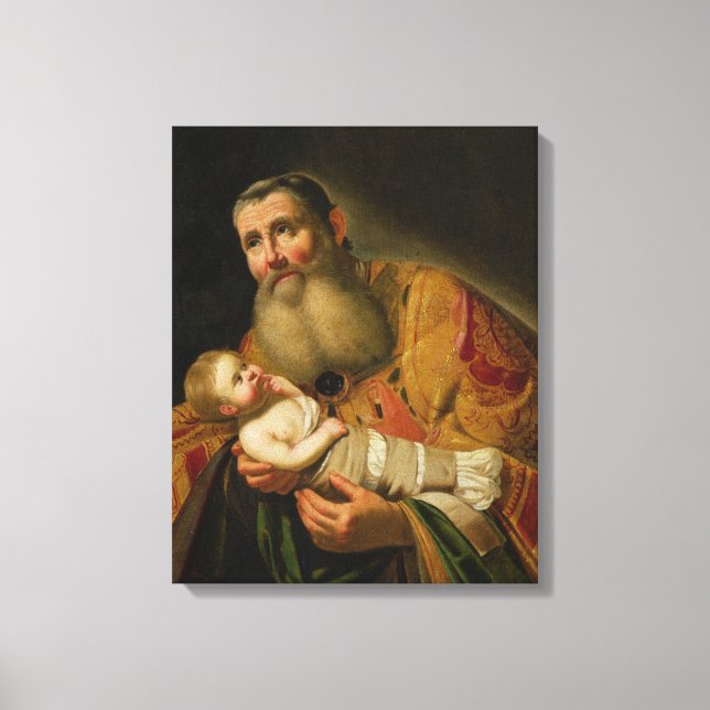 Toile St. Simeon présenter le Christ enfant (Recto)