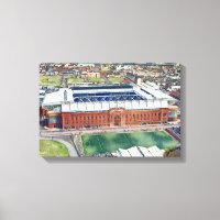 Stade historique Ibrox Glasgow aquarelle d'art