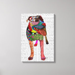 Toile Staffordshire Bull Terrier - Patchwork