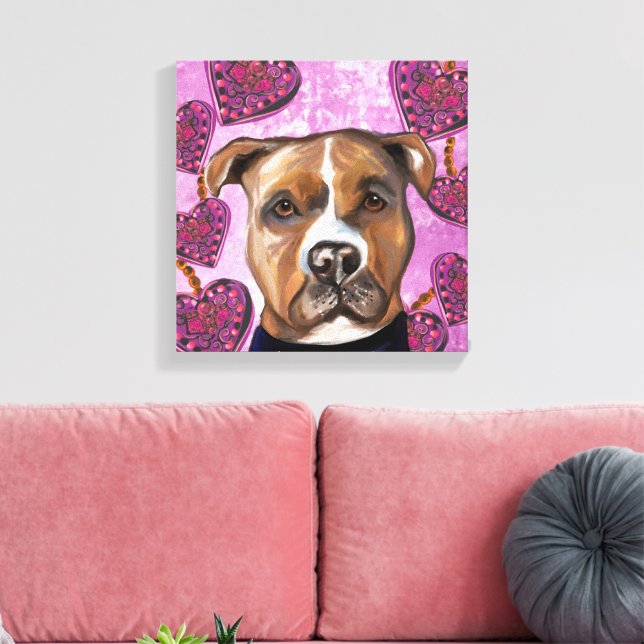 TOILE STAFFORDSHIRE TERRIER AMÉRICAIN        (Insitu(Salon))