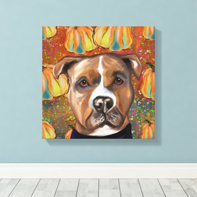 TOILE STAFFORDSHIRE TERRIER AMÉRICAIN (Insitu (Plancher de Bois))