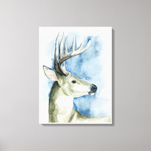 Toile Stag errant - Aquarelle