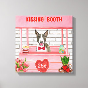 Toile Stand de baisers de chien Bull Terrier pour la Sai